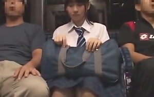 Schoolgirl (Kotomi Asakura) sex at bottom bus
